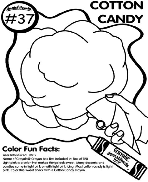 Cotton Candy Coloring Page Coloring Home