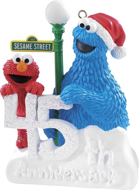 2014 Elmo And Cookie Monster Sesame Street Christmas Ornament Carlton