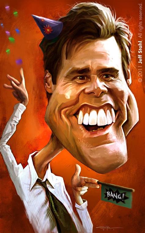 Jim Carrey By Jeff Stahl Cartoon People Cartoon Faces Funny Faces