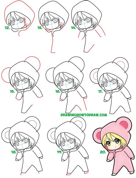 Learn How To Draw A Cute Chibi Girl Dressed In A Hooded