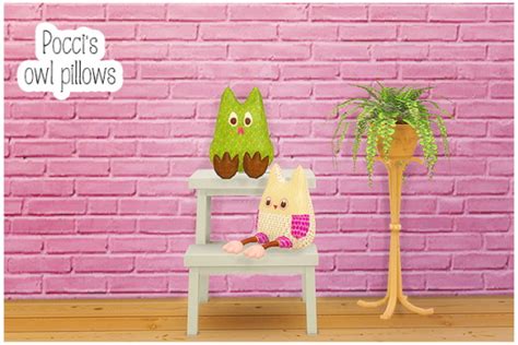 Poccis Owls Pillows At Lina Cherie Sims 4 Updates
