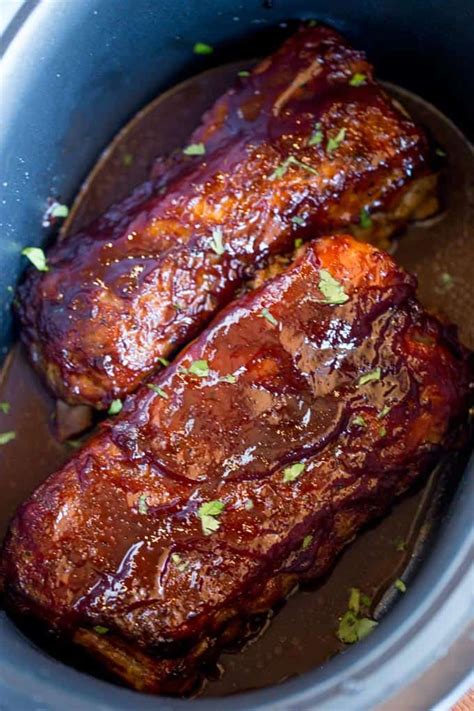 slow cooker ribs are easy to make and crazy tender with a homemade dry rub and brown sugar bbq