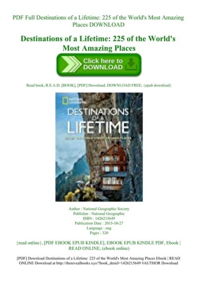 Pdf Full Destinations Of A Lifetime 225 Of The Worlds Most Amazing