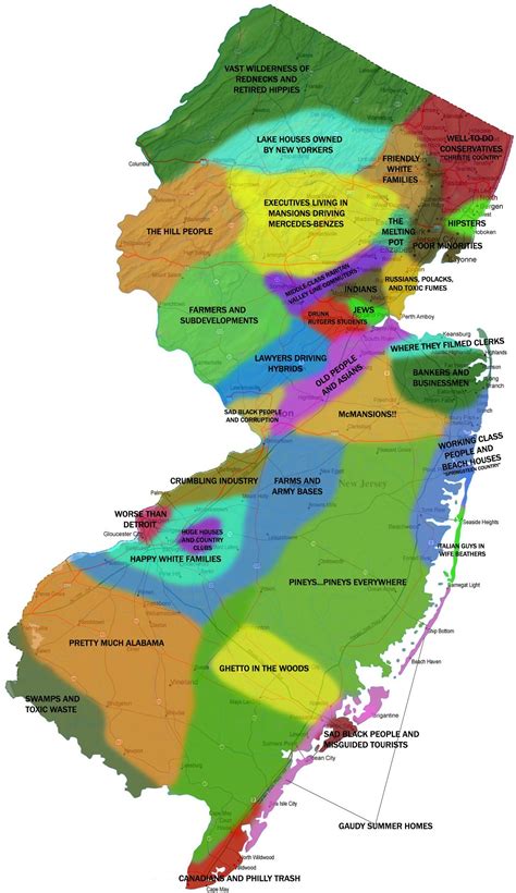 This Is The Most Accurate And Funny Map Of New Jersey