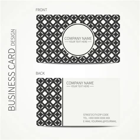 Vector Simple Business Card Design Template Black And White Business