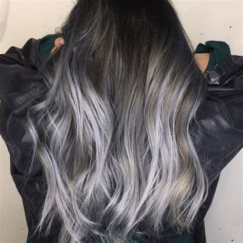 Blonde haare silber tönen mit shampoo? braune haare grau färben, ombre effekt, dunkelgraue haare ...