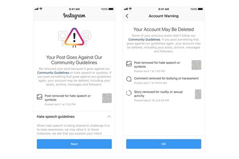 instagram will now warn users close to having their account banned the verge