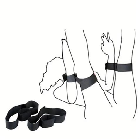 Handcuffs Set Bdsm Bondage Gear Bed Restraints Rope Strap Adult Game
