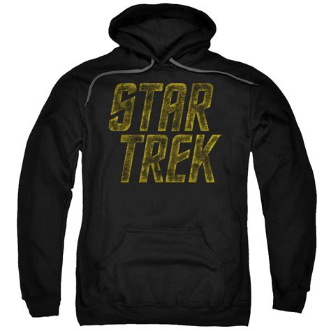 Star Trek Distressed Logo Mens Pullover Hoodie