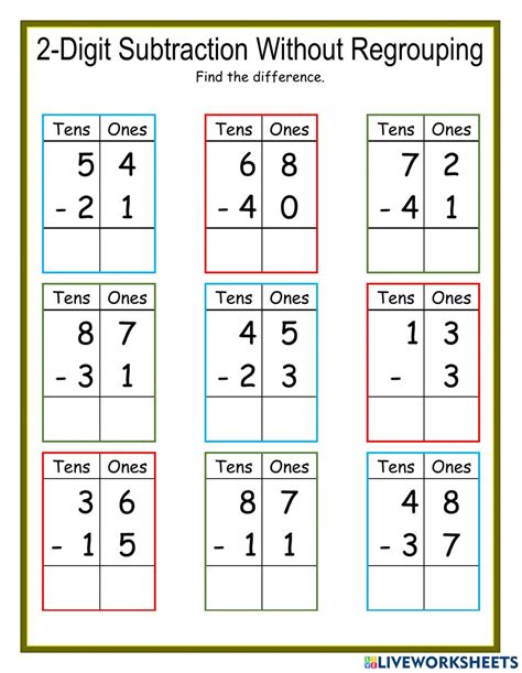 Grade 2 Math Worksheet Add 2 Digit Numbers In Columns No Regrouping K5