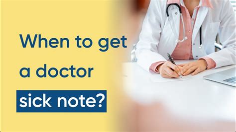 Sick Notes When To Get A Doctor Sick Note Youtube
