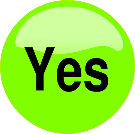 Yes Button Clip Art At Vector Clip Art Online