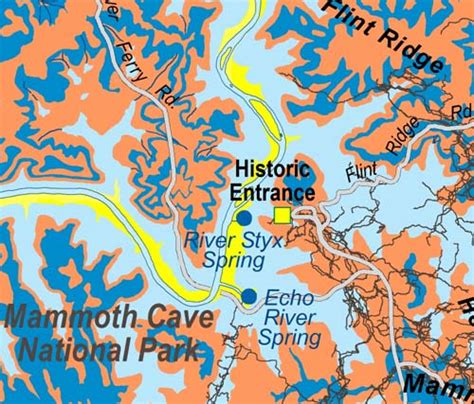 32 Map Of Mammoth Caves Maps Database Source