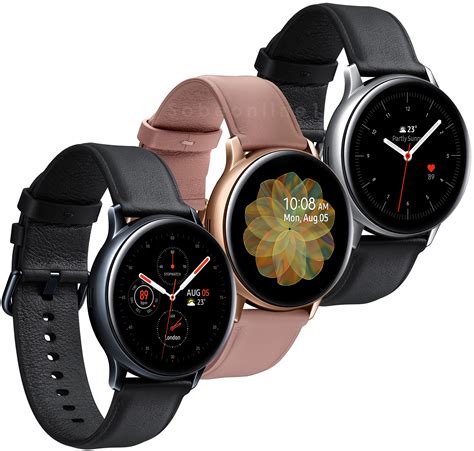 Samsung Galaxy Watch Active 2 SM-R820 44mm Leather Stainless Steel ...