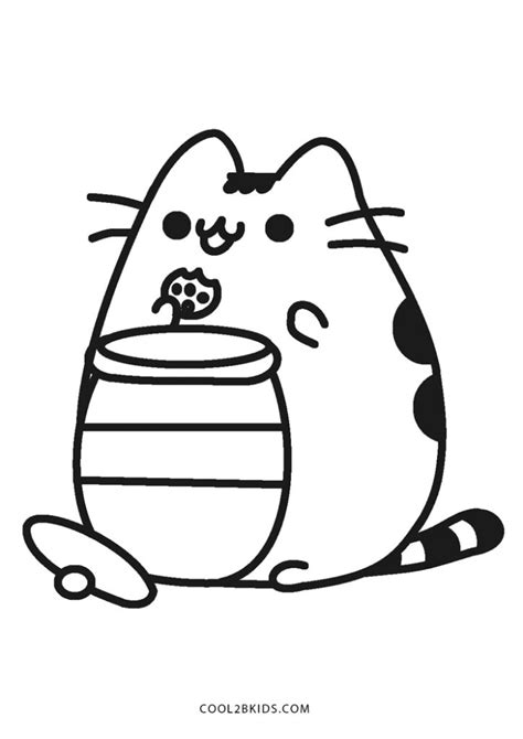 Hawaiian Pusheen Coloring Page