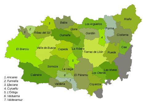 Mapas Y Municipios Provincia De León Mapas España Descargar E Imprimir