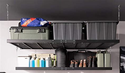 Made to order adjustable honey stained a simple large industrial style all. New Age Wall Mounted Garage Shelf - Early Review
