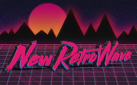 Hd Wallpaper New Retro Wave Neon 1980s Synthwave Vintage Typography