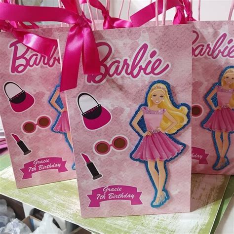 Barbie Chip Bags Barbie Party Favors Barbie Party Favor Bag Etsy