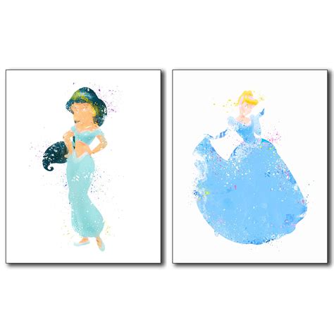 Buy Princess Watercolor Prints Set Of 9 8 Inches X 10 Inches Photos