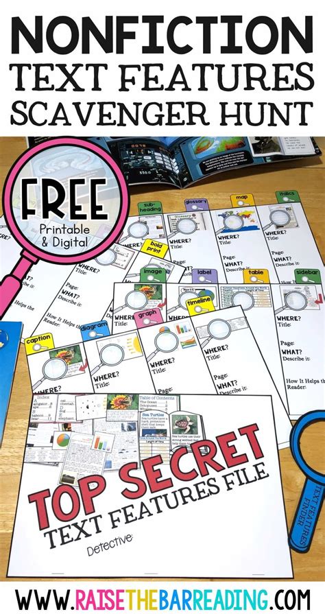 This Free Nonfiction Text Features Scavenger Hunt Is Such A Fun Hands