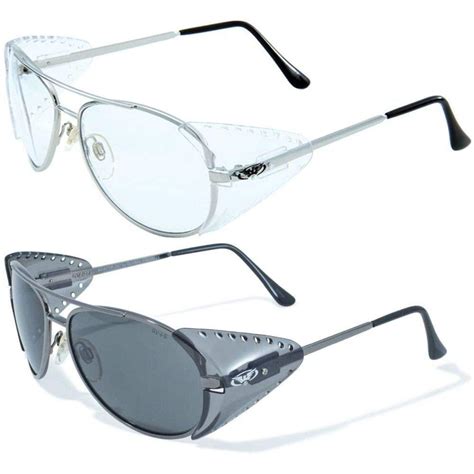 2 pair global vision aviator z87 silver safety glasses with side shields 1 clear lens and 1