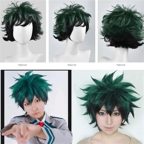 Cosplay Wig Anime My Hero Academia Deku Izuku Midoriya Green Wig Best