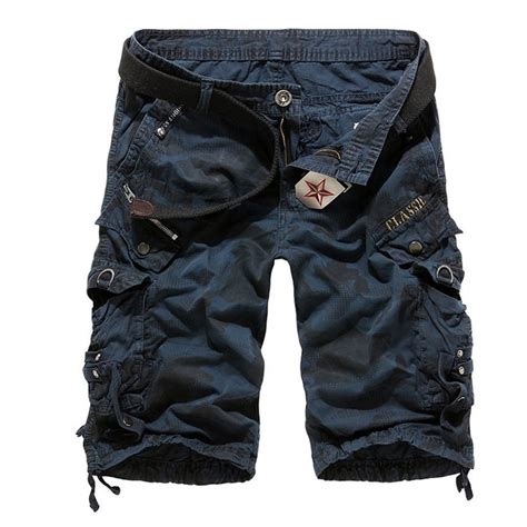 2014 Summer Loose Cotton Camouflage Cargo Military Shorts Men Outdoor 3