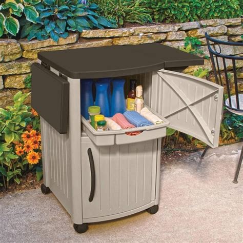 Suncast Dcp2000 Portable Outdoor Patio Prep Serving Station Table And