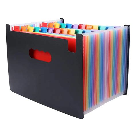24 Pockets Expanding File Folder Large Space Design A4 Filing Folders