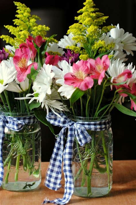 17 Pretty Mason Jar Flower Arrangements Best Floral Centerpieces In