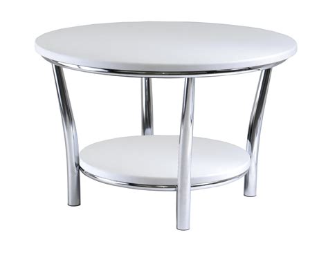 Modern Round Coffee Table White Top Metal White Round Coffee Table