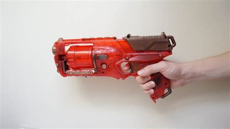 Light Up Translucent Pistol Revolver Nerf Gun Red And Bronze Etsy