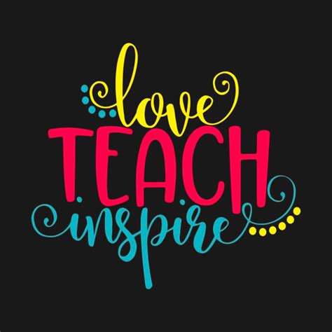 Love Teach Inspire Teacher T Shirt Thanksgiving Mug Teepublic