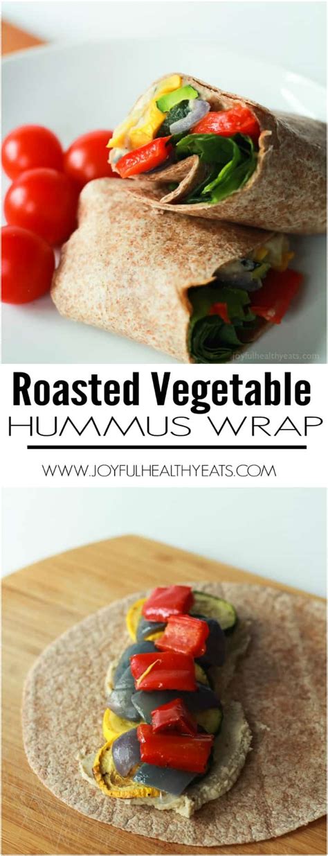 Roasted Vegetable Hummus Wraps