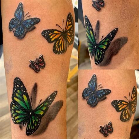 Colorful Butterflies Tattoos