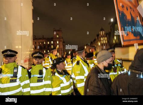 various protest groups in london turn up to parliament to protest against the police crime