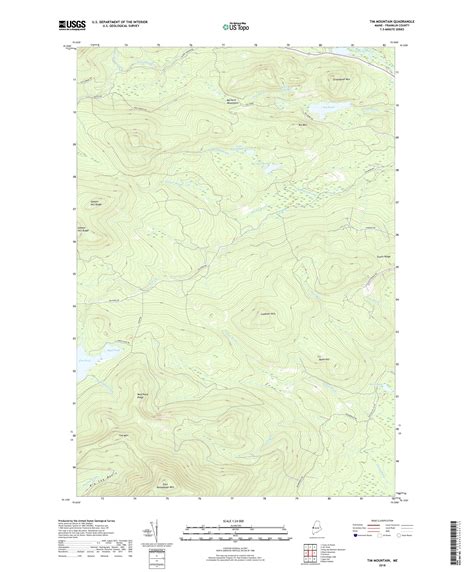 Mytopo Tim Mountain Maine Usgs Quad Topo Map