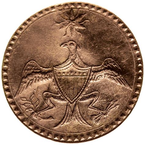 1789 George Washington Inaugural Button Brass Eagle And St