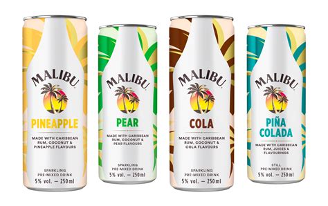 Delicious and refreshing malibu sunset cocktail mixed drink. These Malibu Cocktail Pouches Are Perfect For Summer