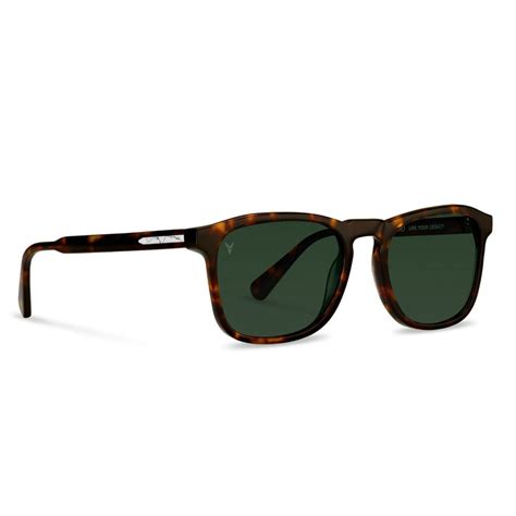 Vincero Mens Midway Green Sunglasses Barrel Tortoise Sportique