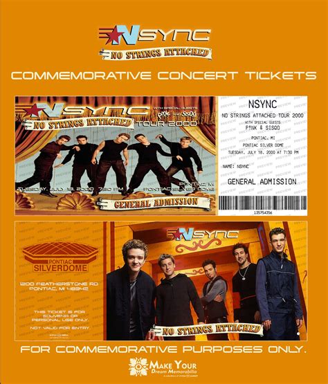 Nsync No Strings Attached 2000 Tour Commemorative Concert Etsy