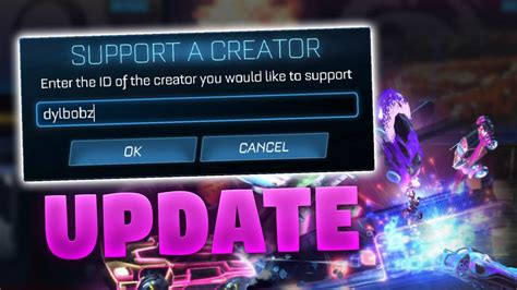 Major Rocket League Update Support A Creator Codes New User Interface