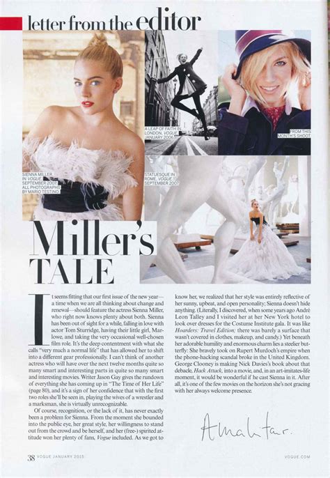 Sienna Miller Vogue Magazine January 2015