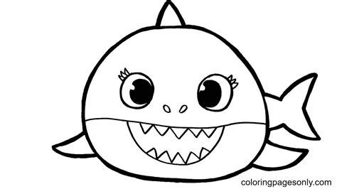 Mommy Shark Coloring Pages Margauxarkady