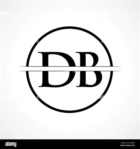 Initial Db Letter Logo Design Vector Template With Black Color Db Logo