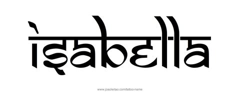 You can also set the curve, add text, image, angels and quotes as well. Isabella Name Tattoo Designs