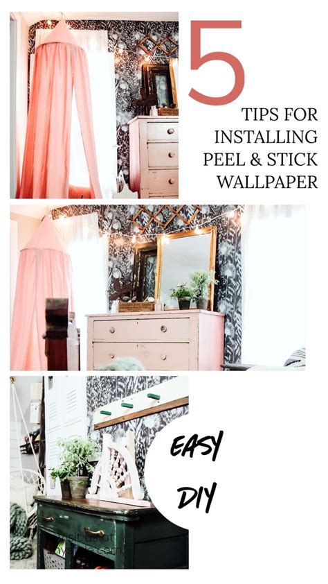 Easy to install & remove. 5 Tips For InstAlling Peel & Stick WallpAper | Two Paws ...