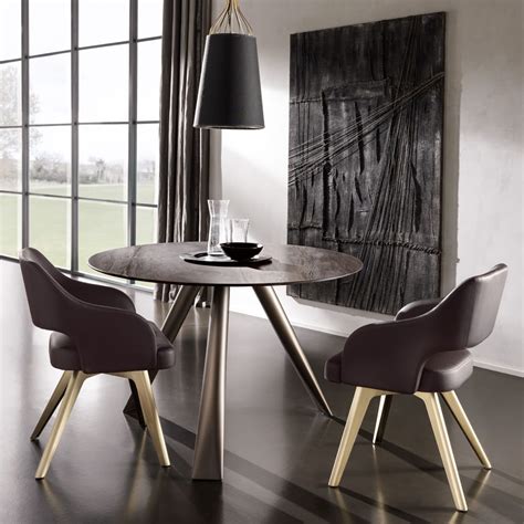 Contemporary Italian Round Small Dining Table And Chairs