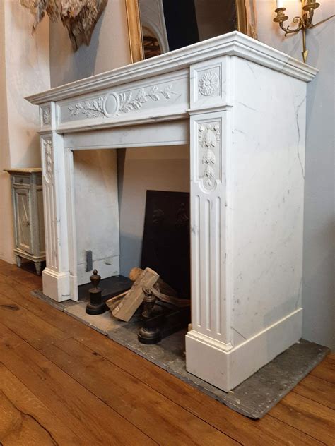 Antique White Marble Classic Fireplace Piet Jonker